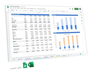 Bar financial model Excel template